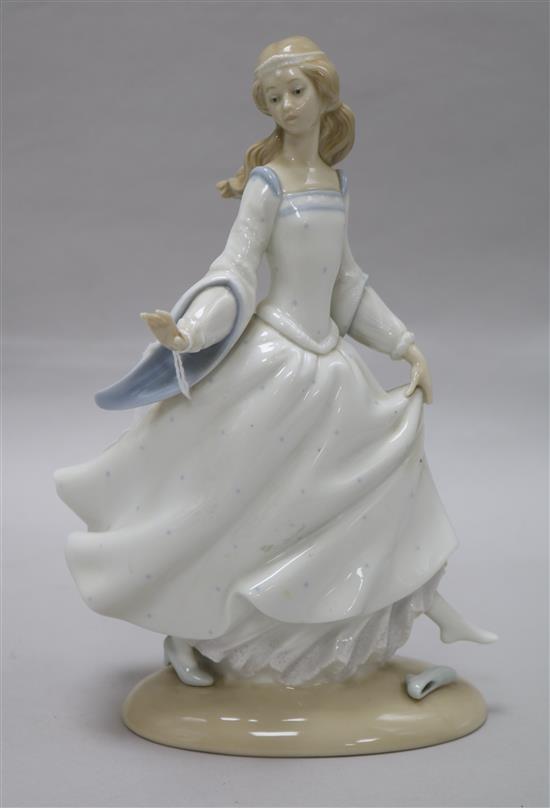 A Lladro figure of a girl height 25cm